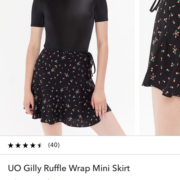 Navy wrap mini skirt - Picture 5 of 5